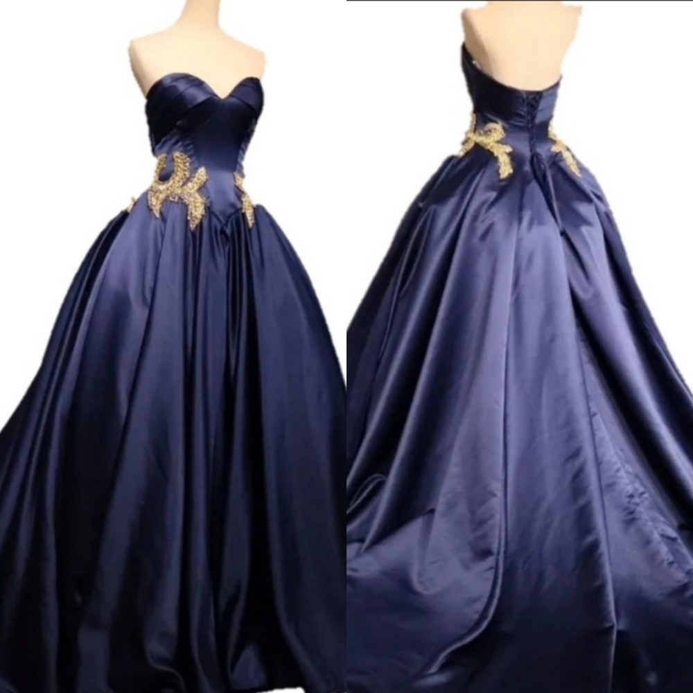 Plus Size Sweetheart Blue Gown
